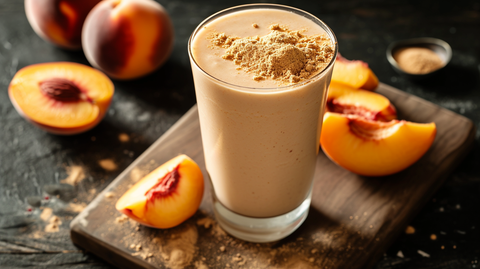 Peach Smoothie with Freeze-Dried Peach Powder