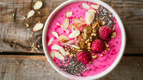 Raspberry Almond Smoothie Bowl