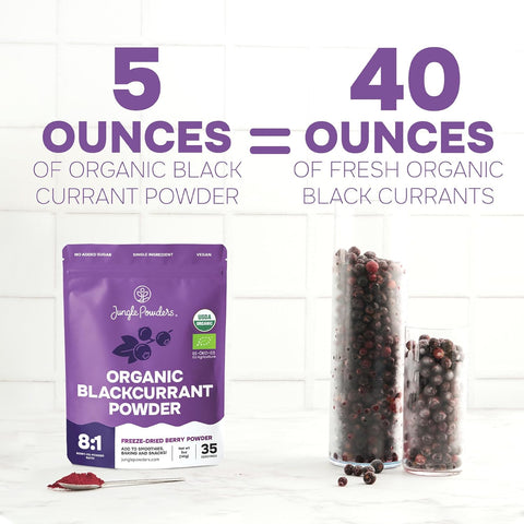 Freeze-dried Organic Black Currant Powder 5 Ounce Bag