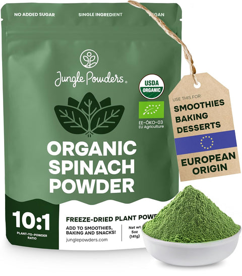 Organic Spinach Powder Freeze-Dried 5 Ounce Bag