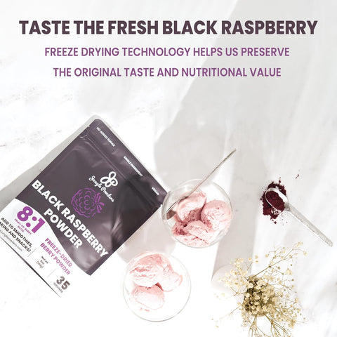Black Raspberry Powder Freeze-dried 5 Ounce Bag