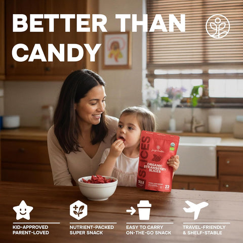 Organic Strawberry Slices Freeze-Dried 3.2 Ounce Bag