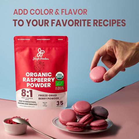 Organic Raspberry Powder Freeze-Dried 5 Ounce Bag