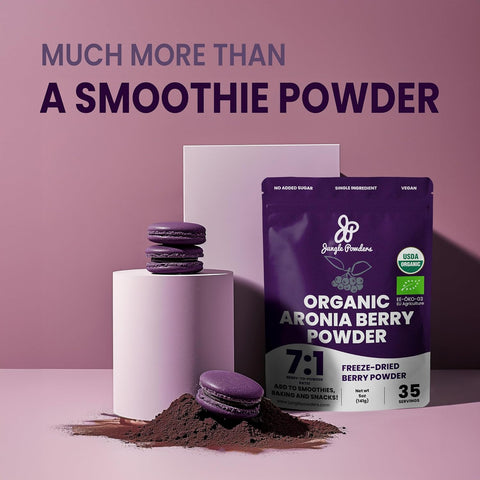 Organic Aronia Berry Powder Freeze-dried 5 Ounce Bag