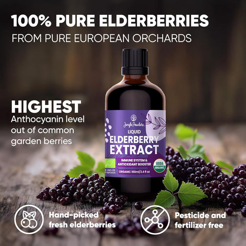 Organic Elderberry Extract for Immunity 20 Day Supply
