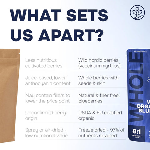 Whole Wild Blueberries Freeze-Dried 4 Ounce Bag