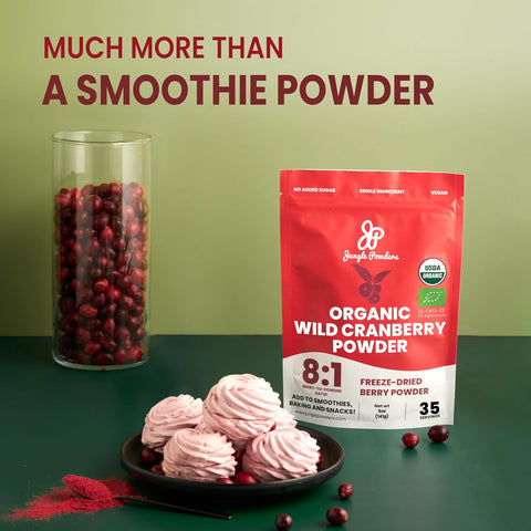 Organic Wild Cranberry Powder Freeze-dried 5 Ounce Bag