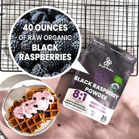 Organic Black Raspberry Powder Freeze-Dried 5 Ounce Bag