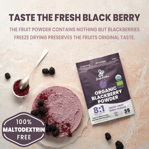 Organic Freeze-dried  Blackberry Powder 5 Ounce Bag