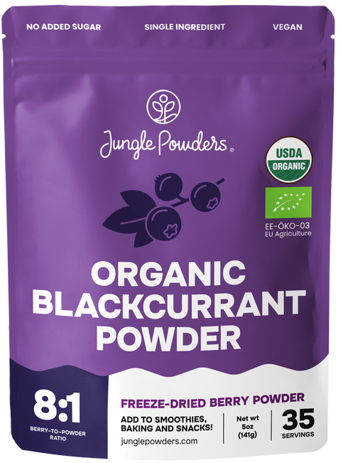 Freeze-dried Organic Black Currant Powder 5 Ounce Bag