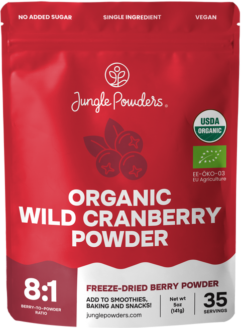 Organic Wild Cranberry Powder Freeze-dried 5 Ounce Bag