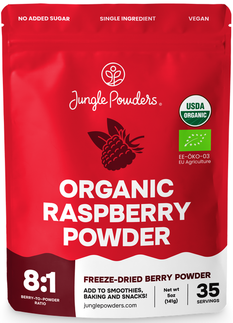 Organic Raspberry Powder Freeze-Dried 5 Ounce Bag