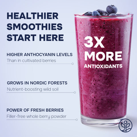 Organic Wild Blueberry Powder USDA Certified - Made from 40oz of Fresh Berries!