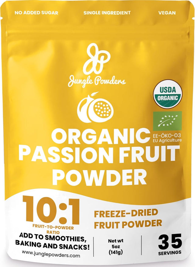 Organic Passion Fruit Powder Freeze-Dried 5 Ounce Bag – Jungle Powders