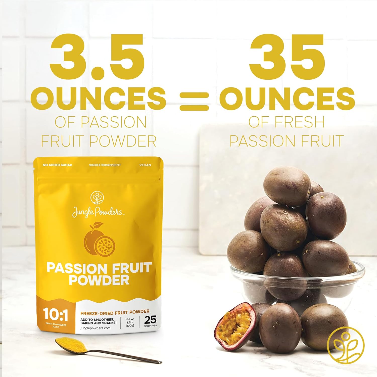 Passion Fruit Powder Freeze-dried 3.5 Ounce Bag
