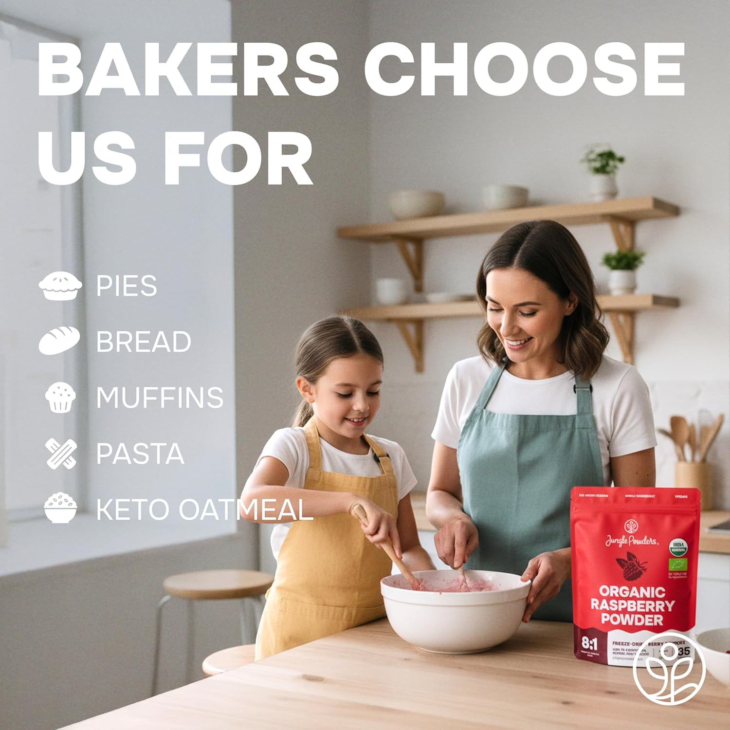 Organic Raspberry Powder Freeze-Dried 5 Ounce Bag