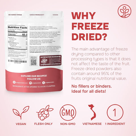 Lychee Fruit Powder Freeze-dried 5 Ounce Bag