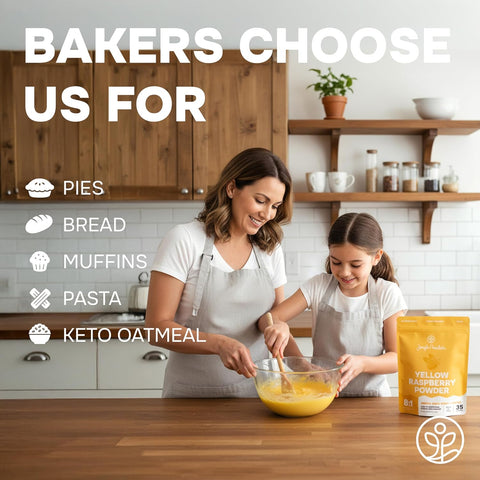 Yellow Raspberry Powder Freeze-Dried 5 Ounce Bag