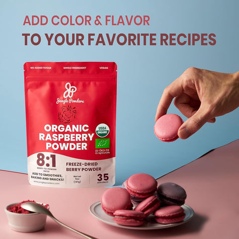 Jungle Powders Organic Raspberry Powder 5 Ounce / 141g Bag