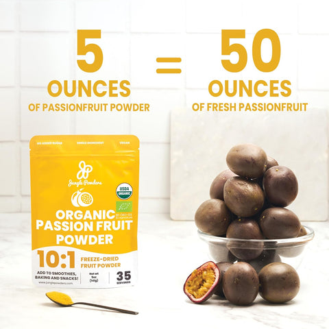 Organic Passion Fruit Powder Freeze-Dried 5 Ounce Bag