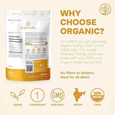 Mango Sticks Freeze-Dried 3.2 Ounce Bag