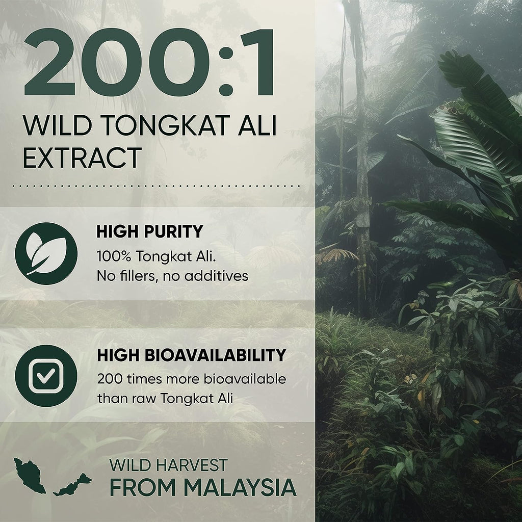 Jungle Powders Tongkat Ali for Men 200:1 Extract, 282 Servings