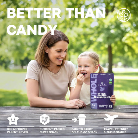 Organic Blackberries Freeze-Dried 3.2 Ounce Bag - USDA Certified