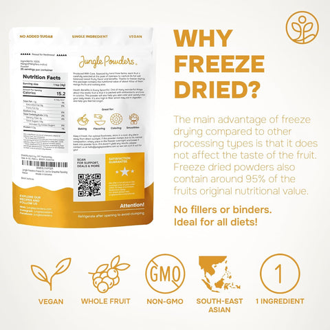 Organic Mango Powder Freeze-dried 5 Ounce Bag