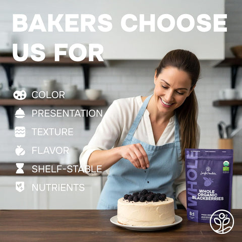 Organic Blackberries Freeze-Dried 3.2 Ounce Bag - USDA Certified