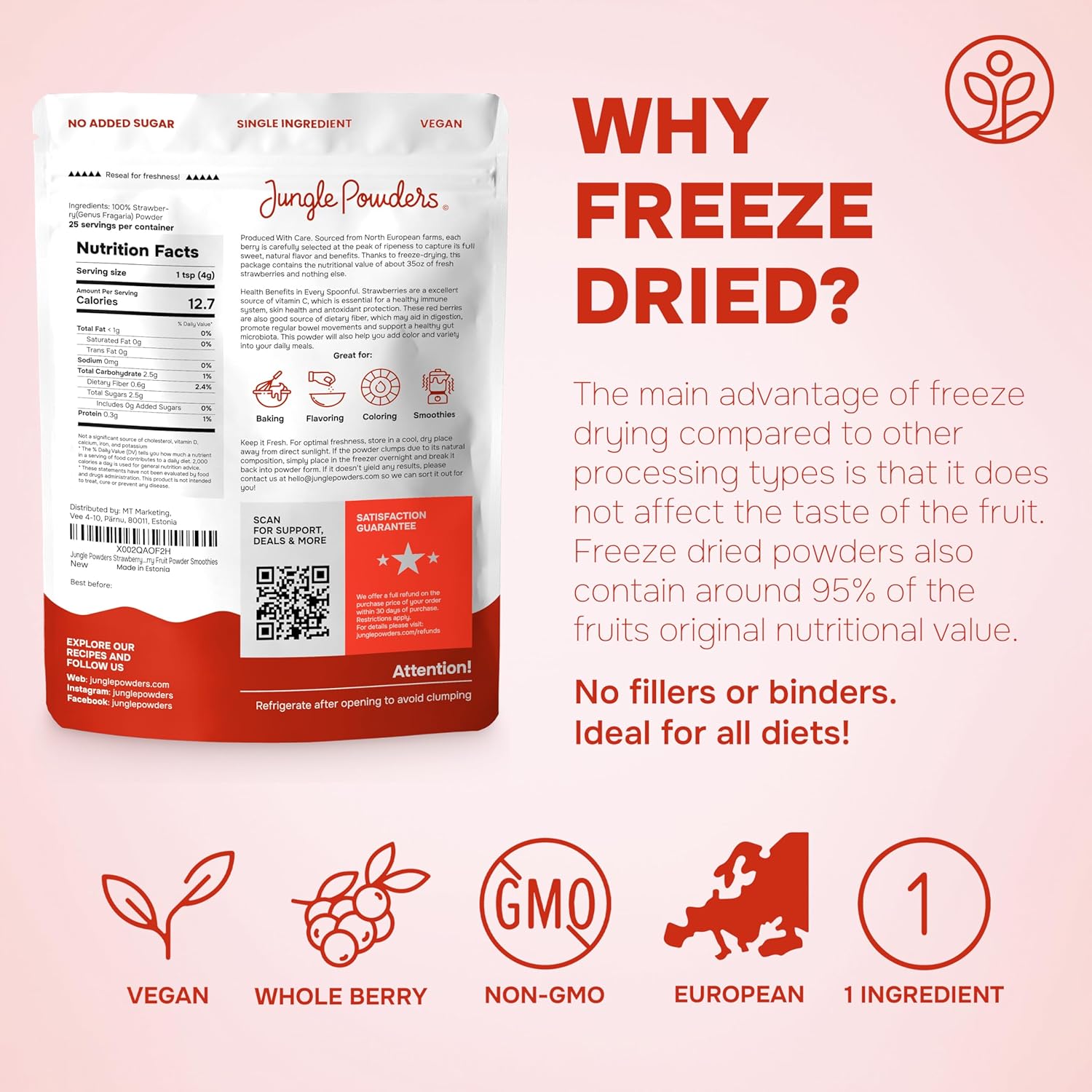 Strawberry Powder Freeze-dried