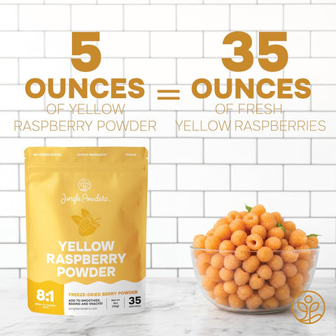 Yellow Raspberry Powder Freeze-Dried 5 Ounce Bag