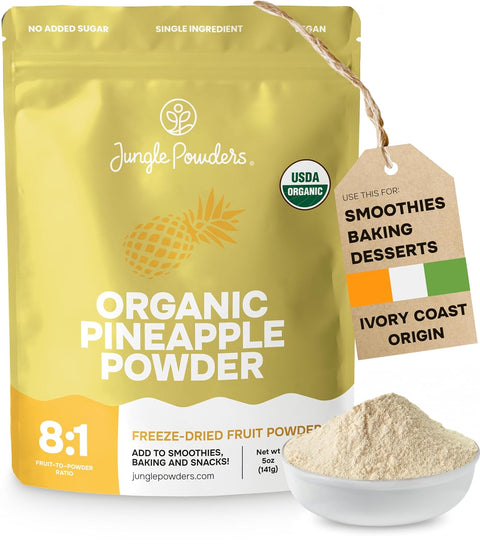 Organic Pineapple Powder Freeze-Dried 5 Ounce Bag