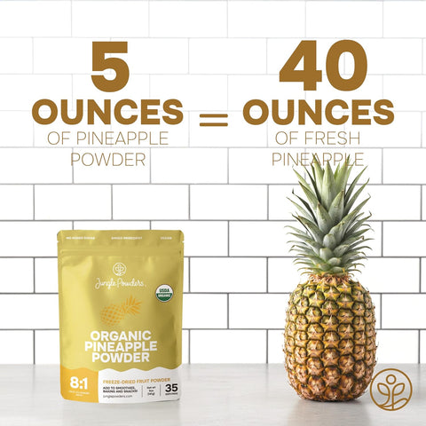 Organic Pineapple Powder Freeze-Dried 5 Ounce Bag