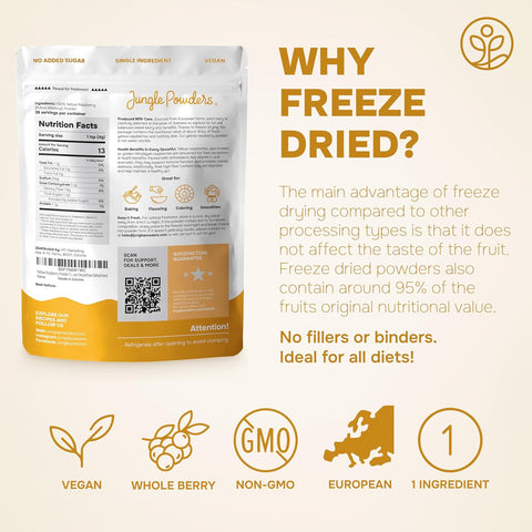 Yellow Raspberry Powder Freeze-Dried 5 Ounce Bag