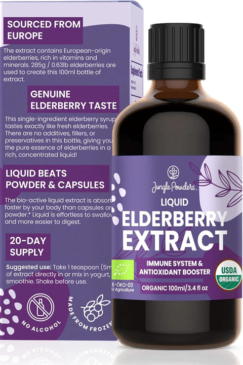 Organic Elderberry Extract for Immunity 20 Day Supply