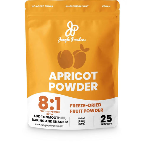 Jungle Powders Apricot Powder for Smoothies, Baking, Cooking 3.5oz / 100g Made from Freeze Dried Apricot Fruit