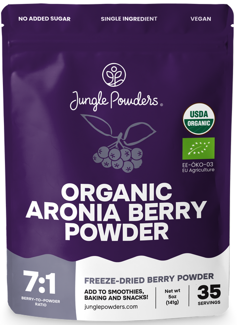 Freeze-dried Organic Aronia Berry Powder 5 Ounce Bag