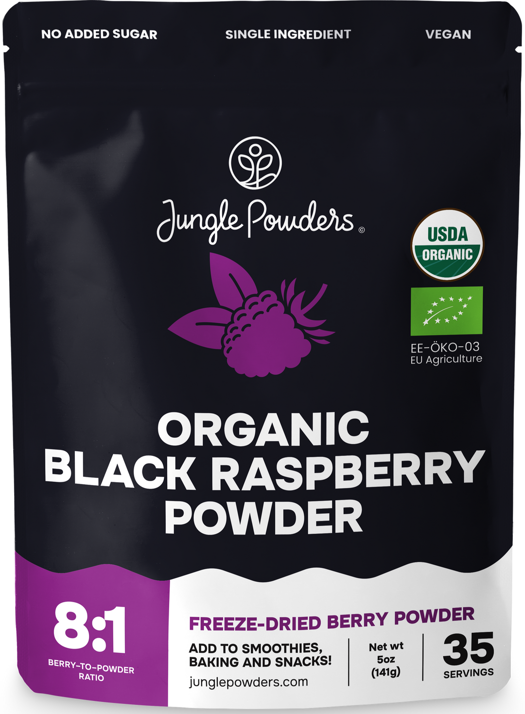Body Lab Protein Powder Raspberry Organic Black Raspberry Powder Freeze-Dried 5 Ounce Bag – Jungle Powders