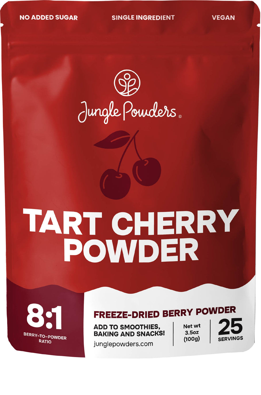 Tart Cherry Powder Freeze-Dried 3.5 Ounce Bag – Jungle Powders