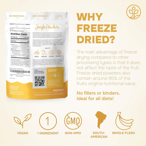 Banana Powder Freeze-dried 5 Ounce Bag