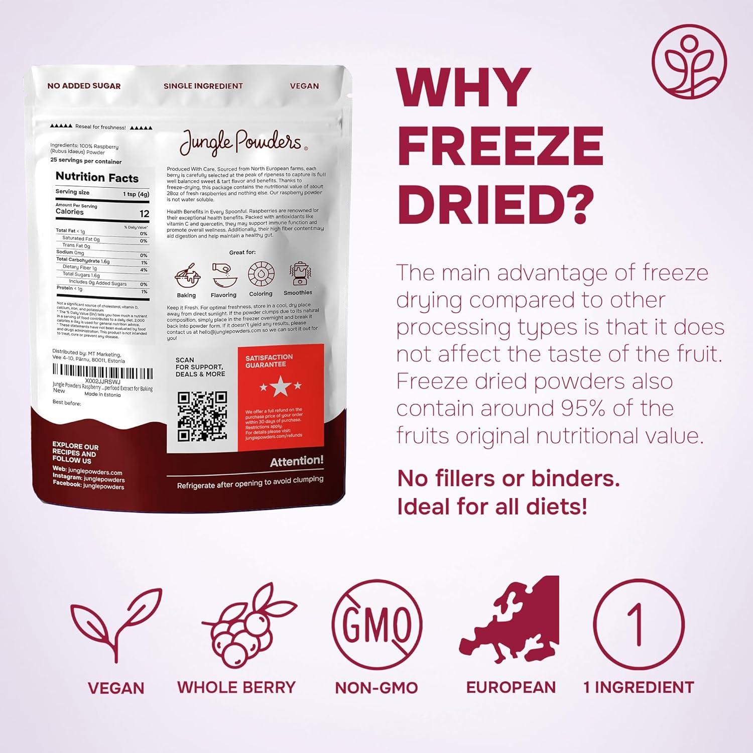 Raspberry Powder Freeze-dried
