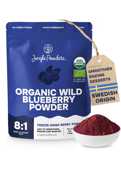 Organic Wild Blueberry Powder Freeze-Dried 5 Ounce Bag