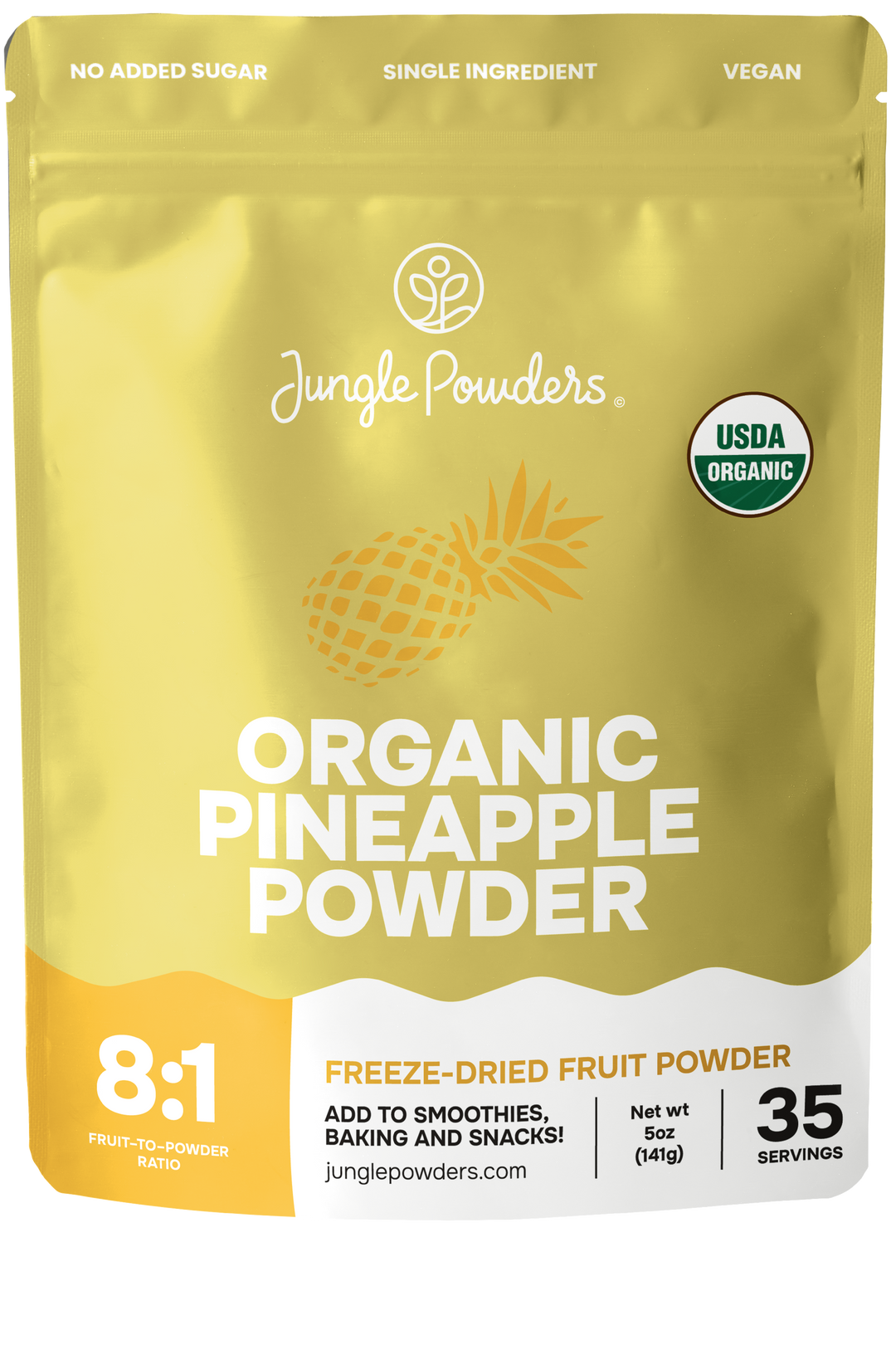 Organic Pineapple Powder Freeze-Dried 5 Ounce Bag – Jungle Powders