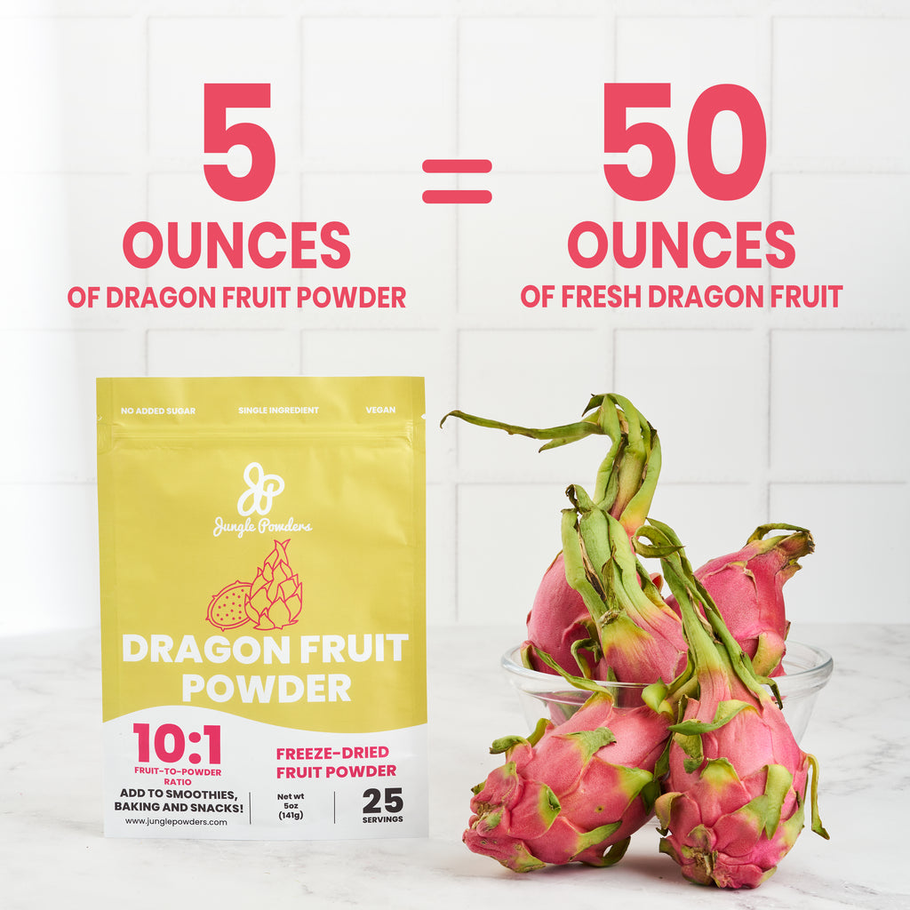 Jungle Powders Freeze-Dried Dragonfruit Powder 5oz / 141g