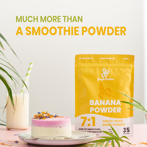 Jungle Powders Banana Powder for Smoothies, Cooking, Baking 5oz / 141g Made from Freeze Dried Bananas Fruit Powder